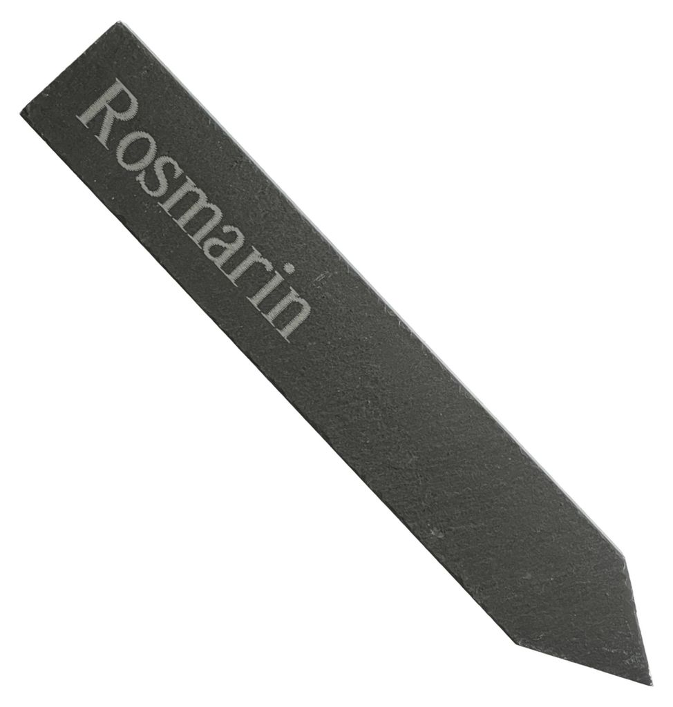 Pflanzenschild "Rosmarin" Kräuterstecker Schiefer 19 cm graviert