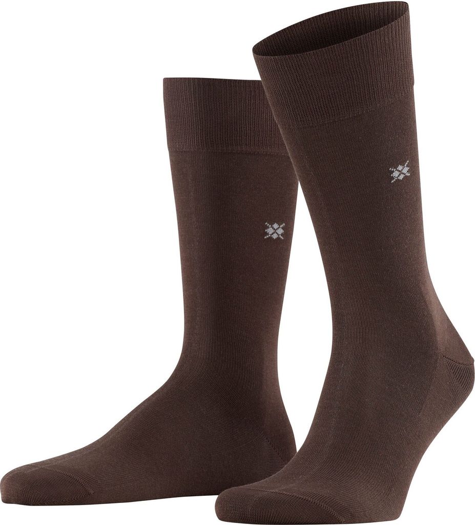 Burlington Herren Socken - DUBLIN, Kurzstrumpf, Logo, One Size, einfarbig Braun 40-46