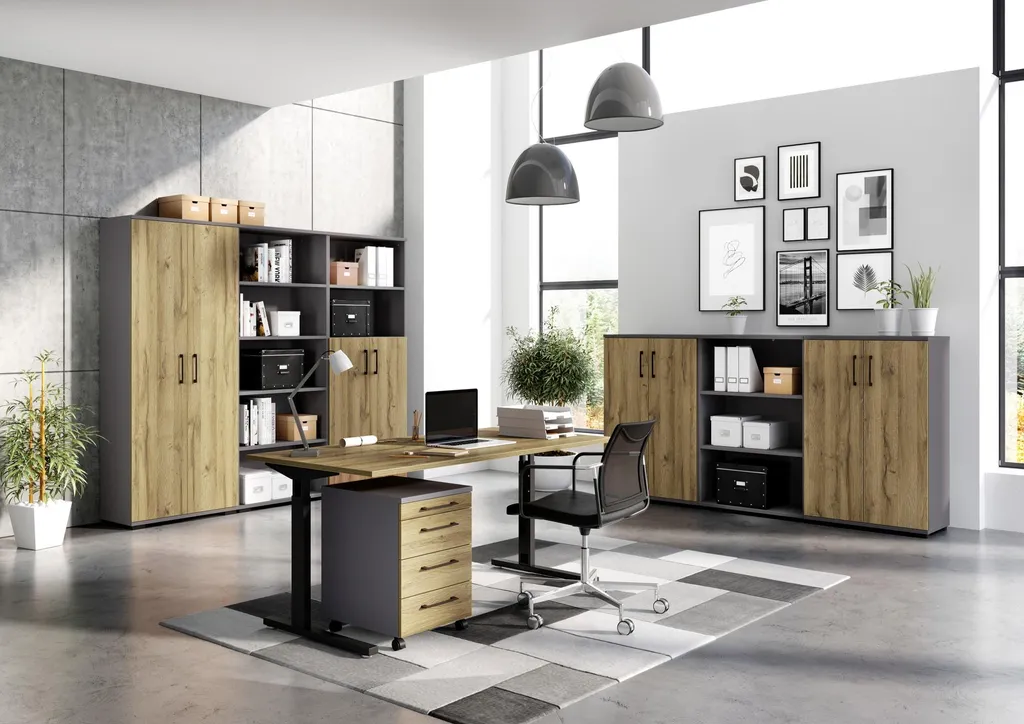 Bureau de travail Presley 180cm ajustable pour setup informatique Pro - 3