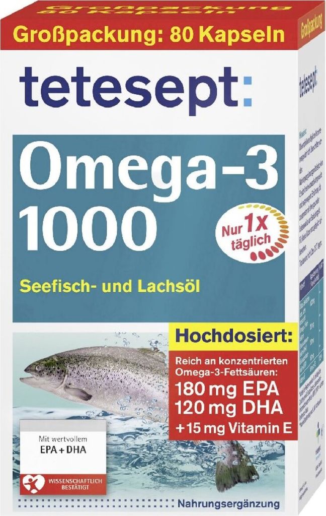 Tetesept Omega-3 1000 Capsule 80 Capsule Immagine del prodotto 