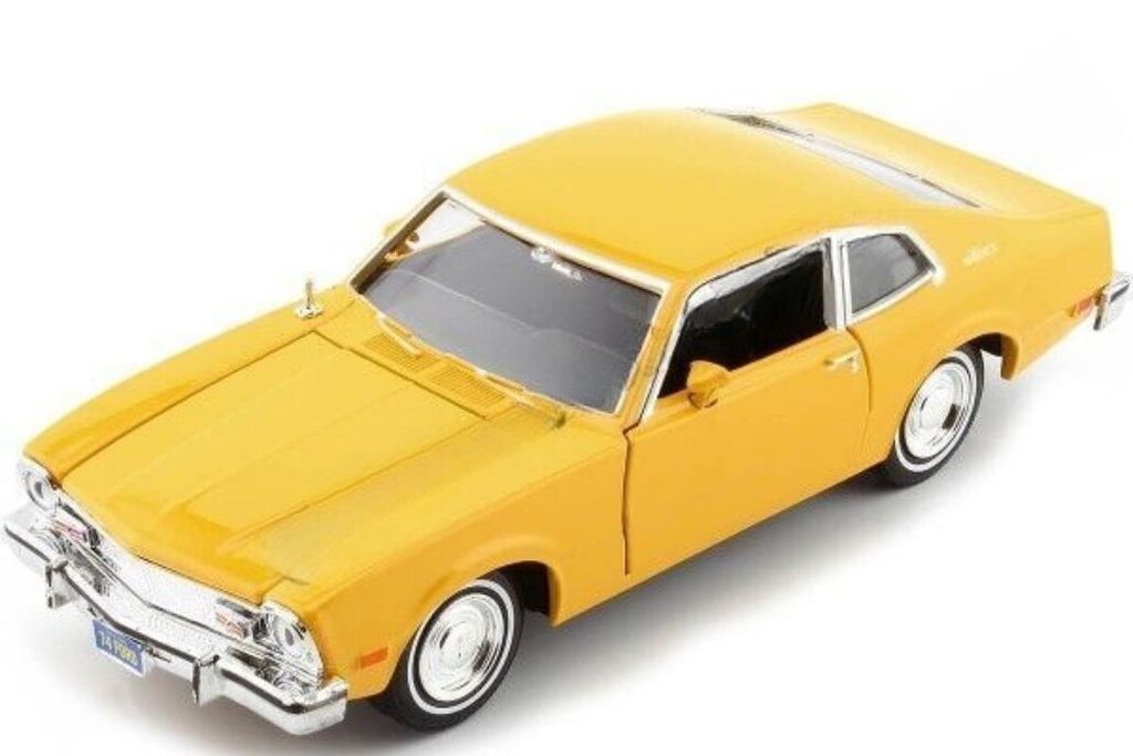 FORD Maverick 1974 gelb, MMX79042JAUNE, Maßstab1/24, MOTOR MAX