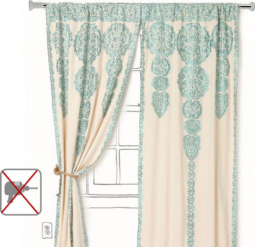 Clanmacy Duschvorhangstange Edelstahl Teleskopstange Klemmstange Ohne Bohren 70-120cm