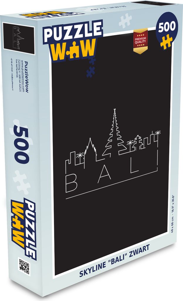 MuchoWow Puzzle 500 Teile Skyline "Bali" schwarz - Denken - Spiel - Toy