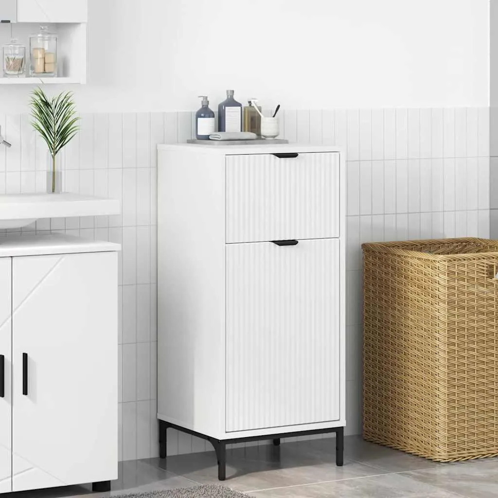 Mobiletto Bagno Design SYFAX Bianco 39,5cm | Arredo Bagno Moderno - 3