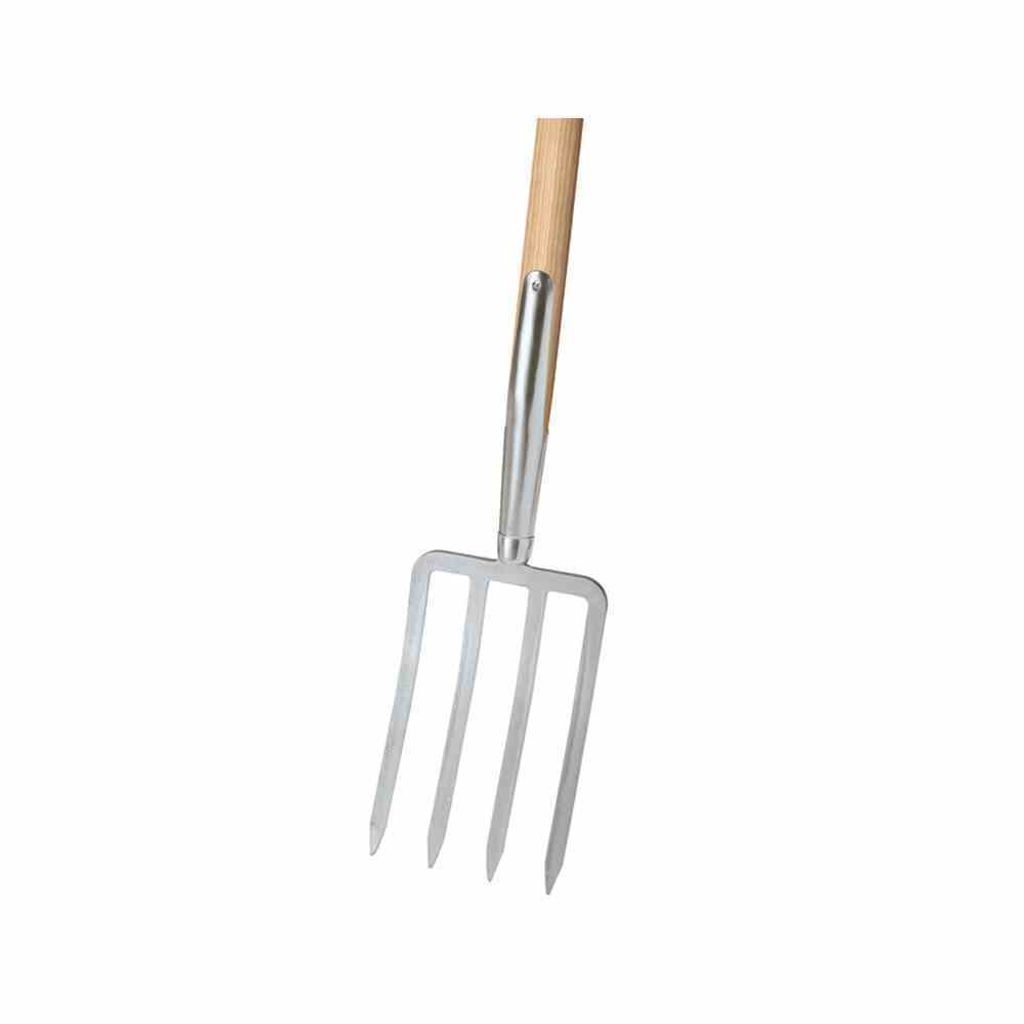 IDEAL PIONIER Grabegabel Bajonettzinken, silber/natur