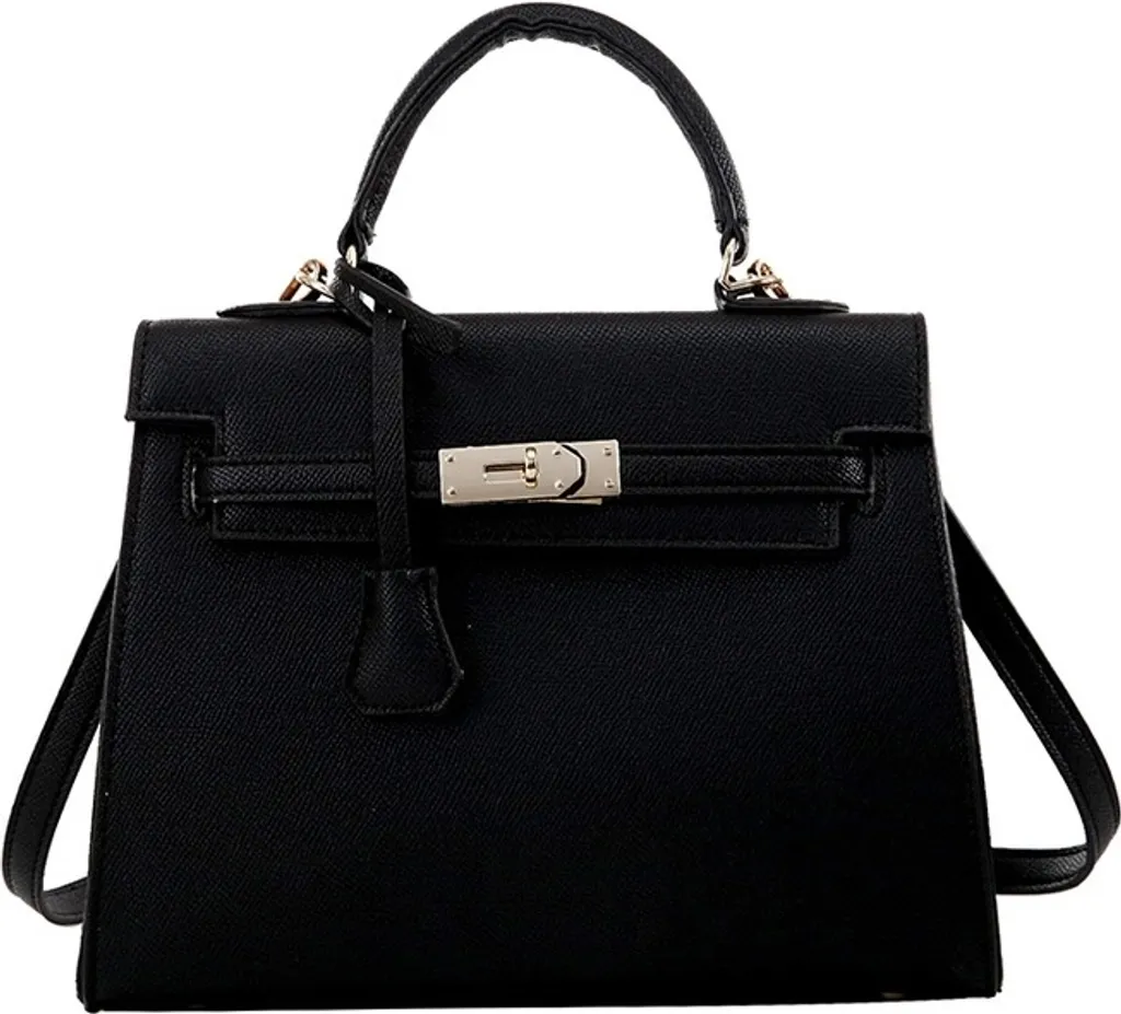 Petit Sac à Main Femme Idéal Travail et Soirée Cuir Noir Polyvalent