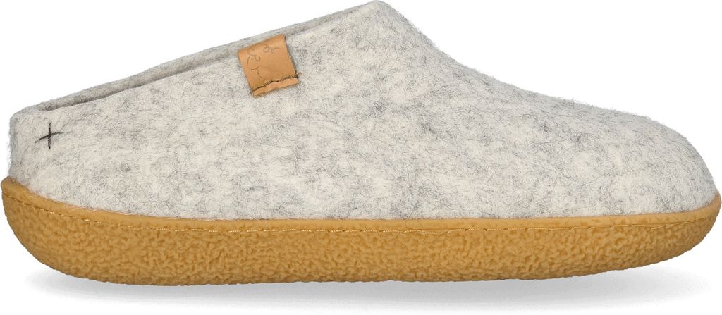 Tofvel Slipa Maha Wollfilz-Pantoffel Natural Delta Größe 40