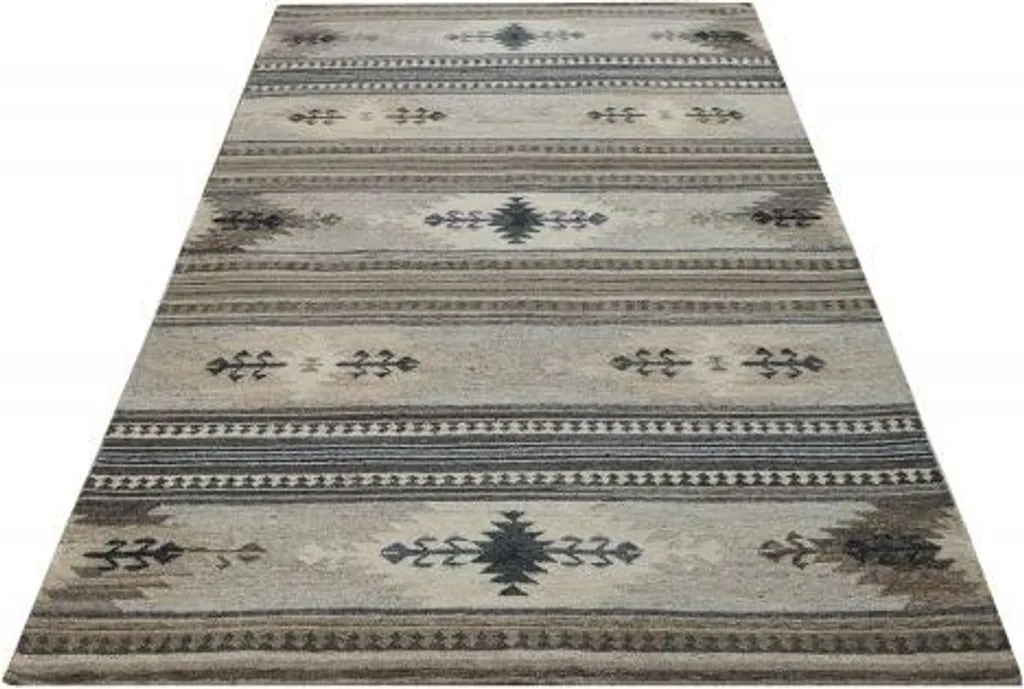Kelim naturel 32343 tapis tissé main en laine beige 155x240 cm
