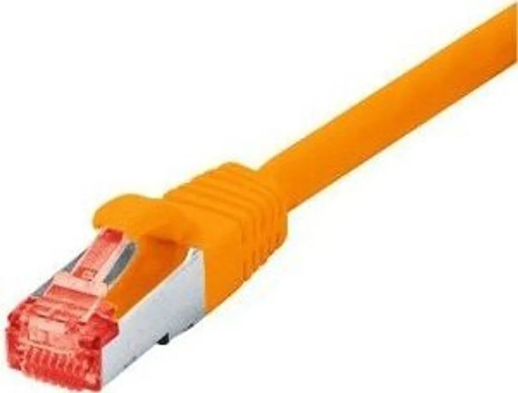Câble Ethernet 20m Cat 6 orange blindé S-STP pour installation baie