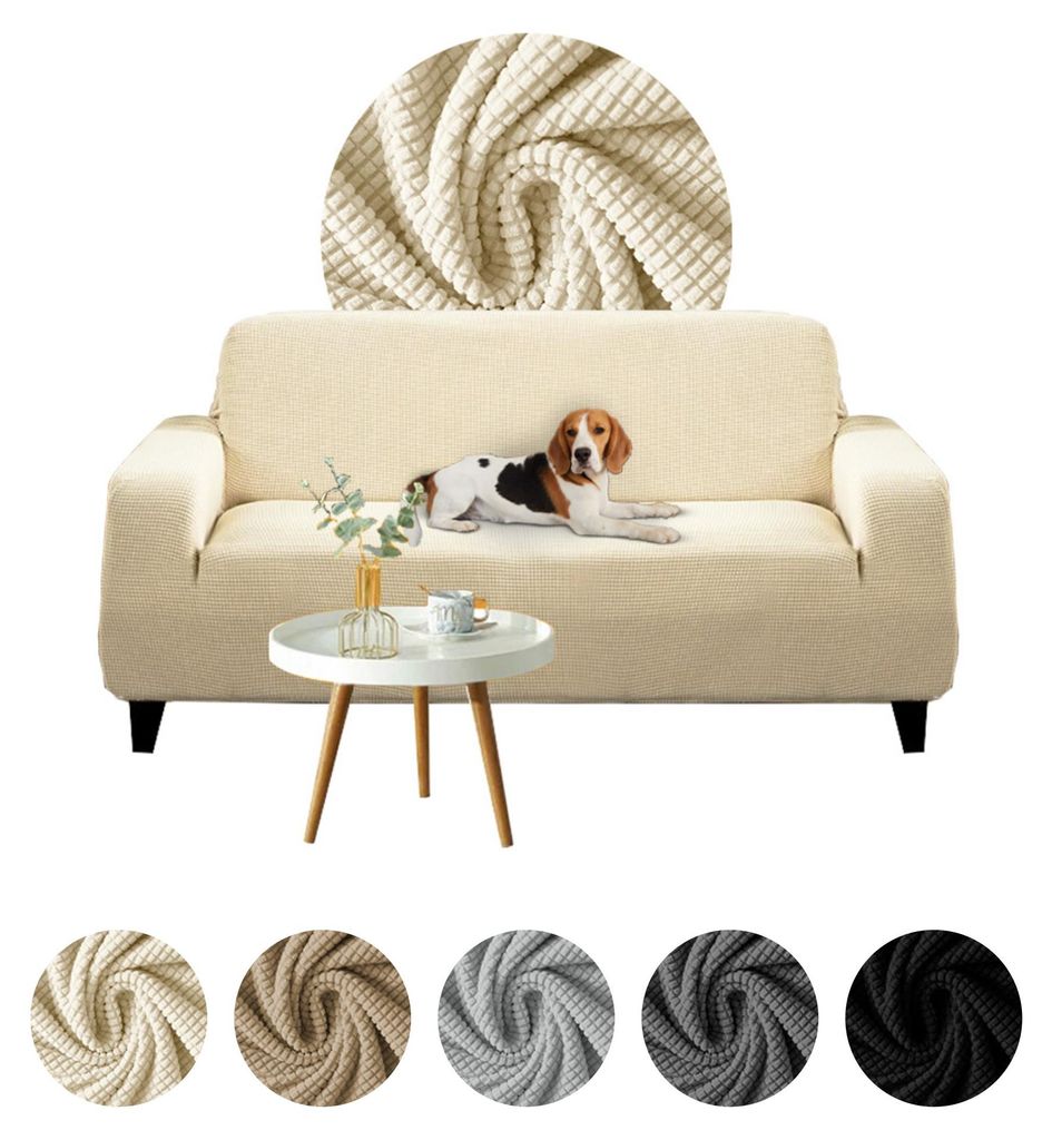 Elastischer Jacquard-Bezug für 2-Sitzer Sofa, Couch oder Produktbild 