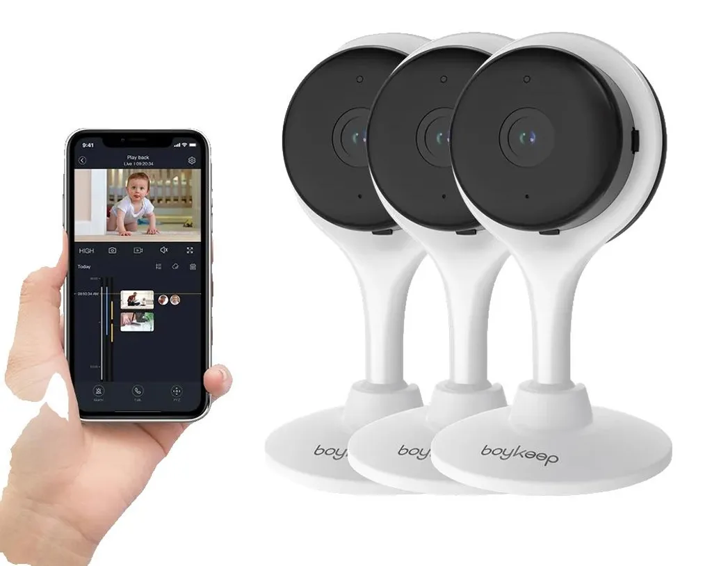 Caméra de sécurité intérieure Wi-Fi K10-3 3MP Double Bande Prise UE