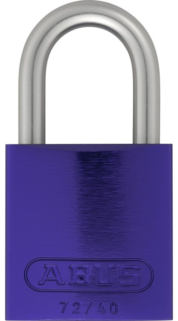 ABUS Vorhangschloss Aluminium 72LL/40 lila vs. Lock-Tag 1 Schlüssel