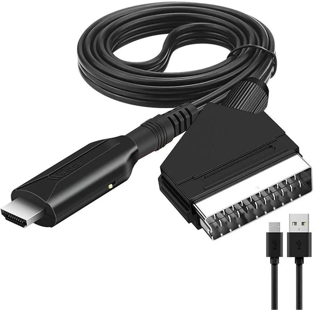 1m SCART zu auf HDMI Konverter Kabel Video Audio Adapter Produktbild 