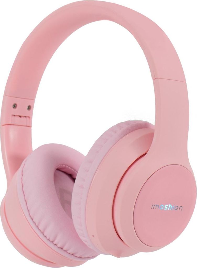 imoshion Kabellose Kinderkopfhörer LED Light - Dezibelbegrenzer - Mit AUX-Kabel - Rosa