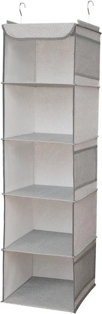 Dressing d'appoint gris avec 5 étagères et 6 poches pour chambre d'ami