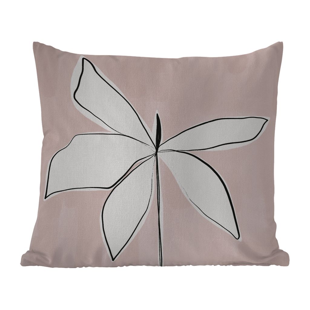 MuchoWow Outdoor Kissen - Blume - Abstrakt - Pastell - 60x60 cm - Wetterfest - Lounge Kissen - Dekoration - Schlaf Kissen