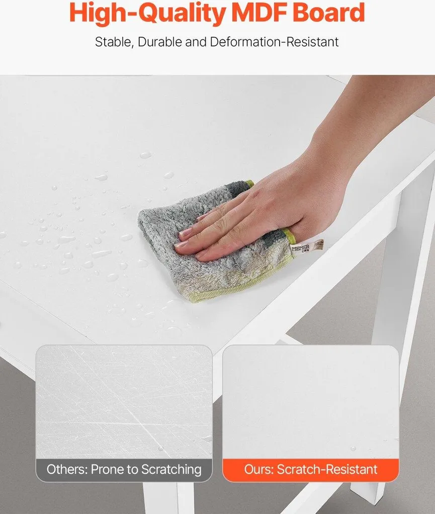 Bureau enfant blanc avec rangement table d'étude simple et compacte