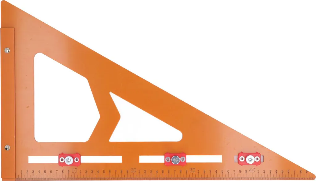 Outil 2 en 1 pour chevrons en aluminium avec équerre et rapporteur 25cm