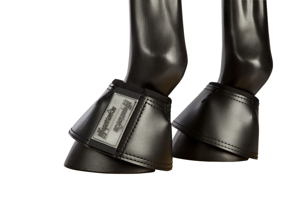 Springglocken mit Klettverschluss, Farbe:schwarz, Groesse:S