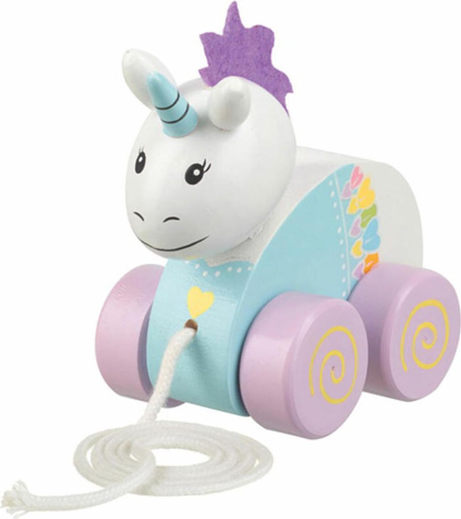 NICI Nachziehtier Einhorn, Babyspielzeug, Spielzeug, Tier, Orange Tree Toys, Holz, Bunt, 46006