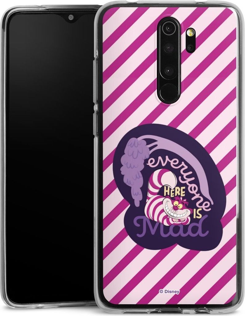 DeinDesign Handyhülle für Xiaomi Redmi Note 8 Pro Silikon Hülle Case Smartphone Schutzhülle Alice im Wunderland Disney Grinsekatze