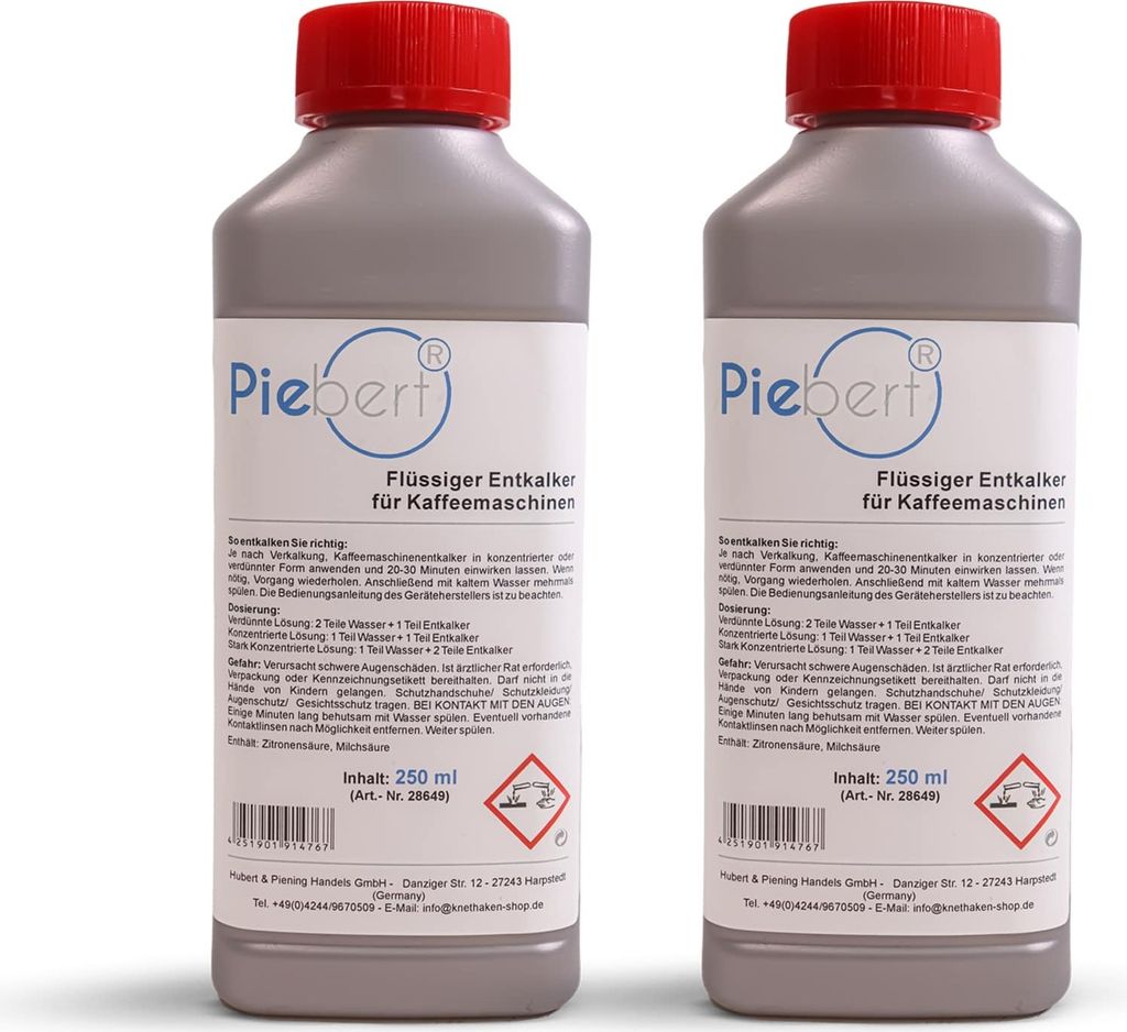 2x 250ml Entkalker flüssig 28649 für Philips, Saeco, DeLonghi Kaffeevollautomaten