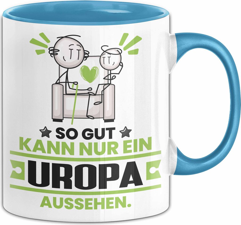 Uropa Geschenk Tasse So Gut Kann Nur Ein Uropa Aussehen Geschenkidee Kaffee-Becher (Blau)