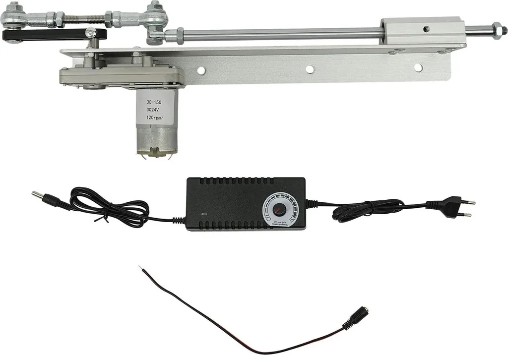 Moteur Linéaire Réciproque AC100-240V Course 3-15cm 120tr/min Argent M8