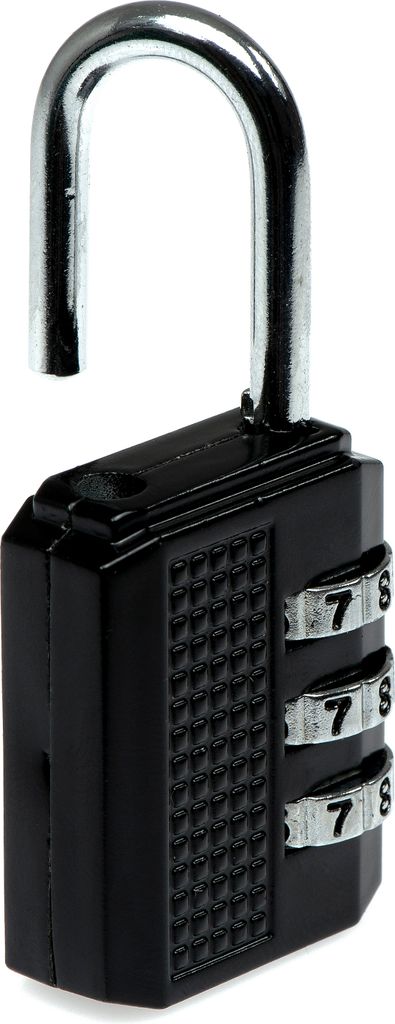 KIK KX7843 Visací zámek na kód - 3 čísla, černá Obrázek produktu 