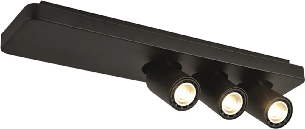 Luminaire de plafond 3 spots Nysit noir Fantasia pour éclairage design