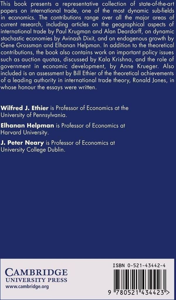 Theory, Policy and Dynamics in International Trade