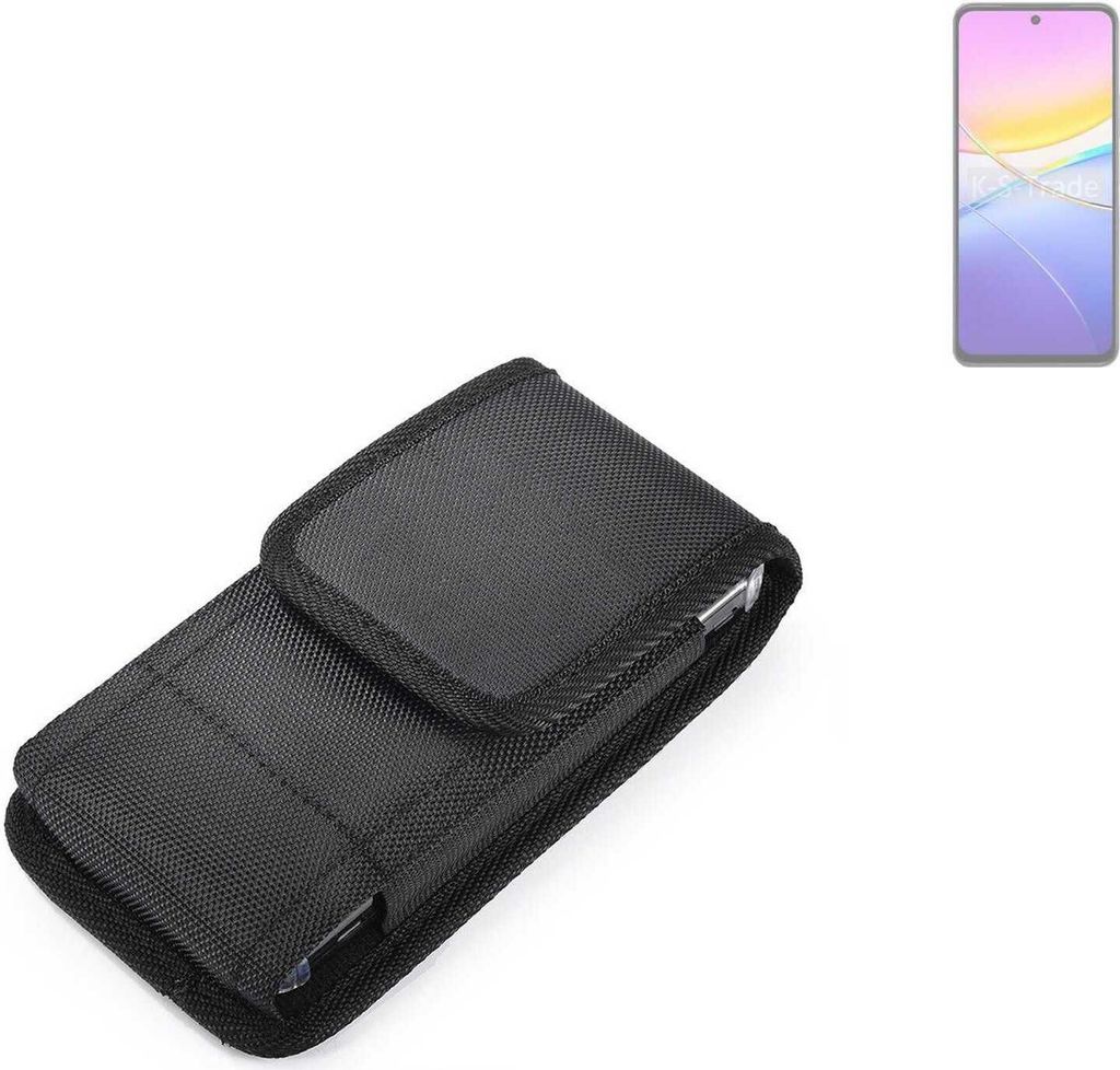 Holster Gürteltasche kompatibel mit Vivo Y37 5G Holster Gürtel Tasche wasserabweisend Handy Hülle Schutz Hülle Outdoor schwarz K-S-Trade