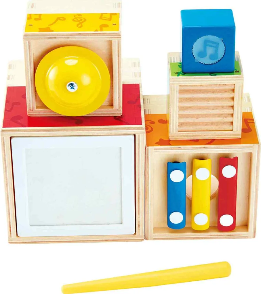 Jouet musical Cube à empiler pour bébé, Jeu d'empilage interactif