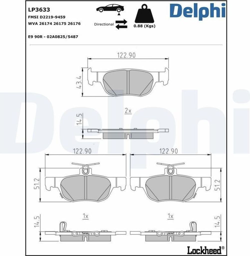 DELPHI Bremsbeläge Satz Hinten Bremsklötze für MAZDA CX-30 (DM) LP3633