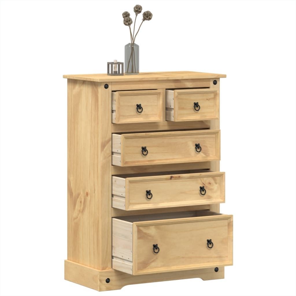Commode Corona, 80x43x114 cm, massief grenenhout Productafbeelding 
