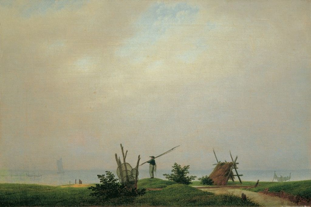 Caspar David Friedrich Kunstdruck Bild - Meeresstrand Mit Fischer, 1807 (80 x 120 cm)