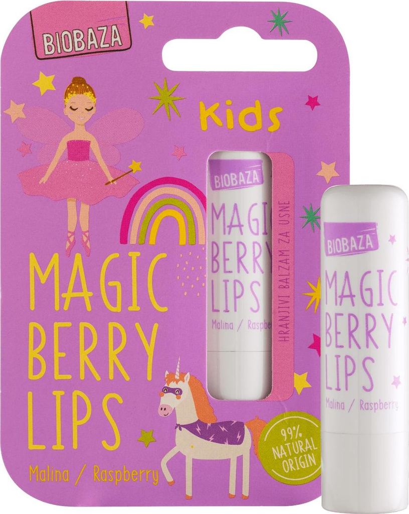 Natürlicher Lippenbalsam für Kinder mit Beerengeschmack