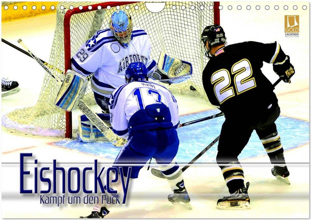 Eishockey - Kampf um den Puck (Wandkalender 2026 DIN A4 quer), CALVENDO Monatskalender