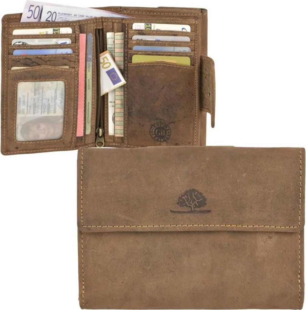 Greenburry Leder Geldbörse Damen braun Vintage Börse Produktbild 