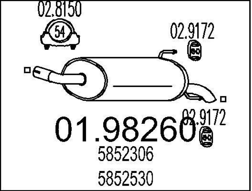 MTS 01.98260 Endschalldämpfer für OPEL Astra H Caravan (A04) Auspuff