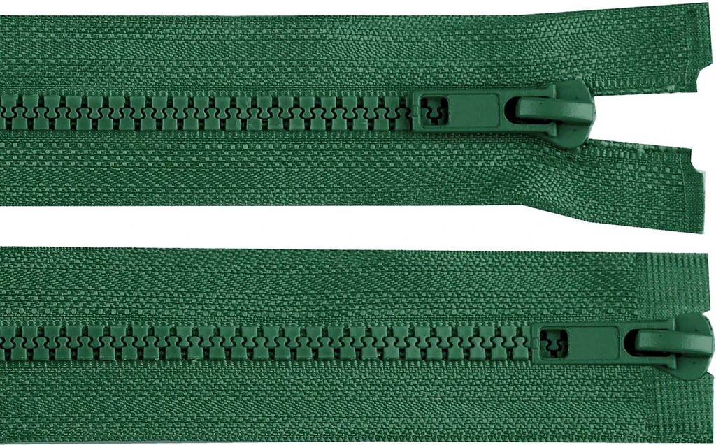 1 Reißverschluss 2-Wege 5mm 75 cm teilbar Autolock Doppelzipper Farbwahl,tannengrün