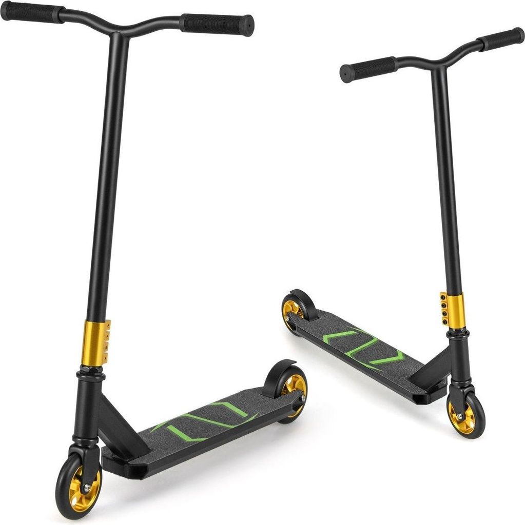 Stunt Scooter mit 360 Lenkung & PolyurethanRädern & Aluminiumdeck Stuntscooter Funscooter Schwarz
