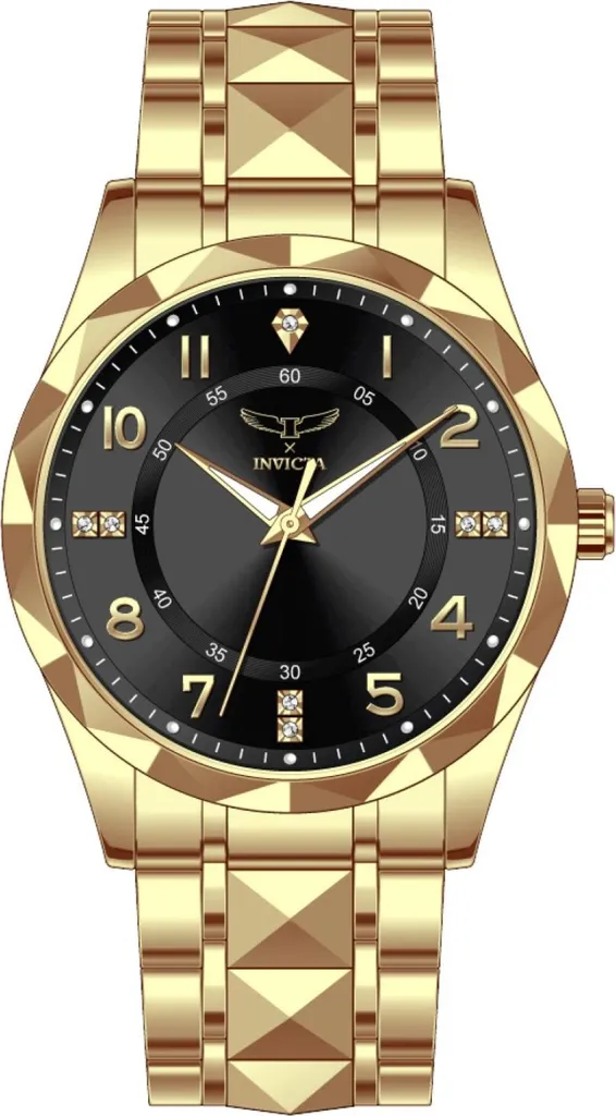 Orologio Invicta 69019 Specialty Uomo Acciaio Oro e Nero 41mm