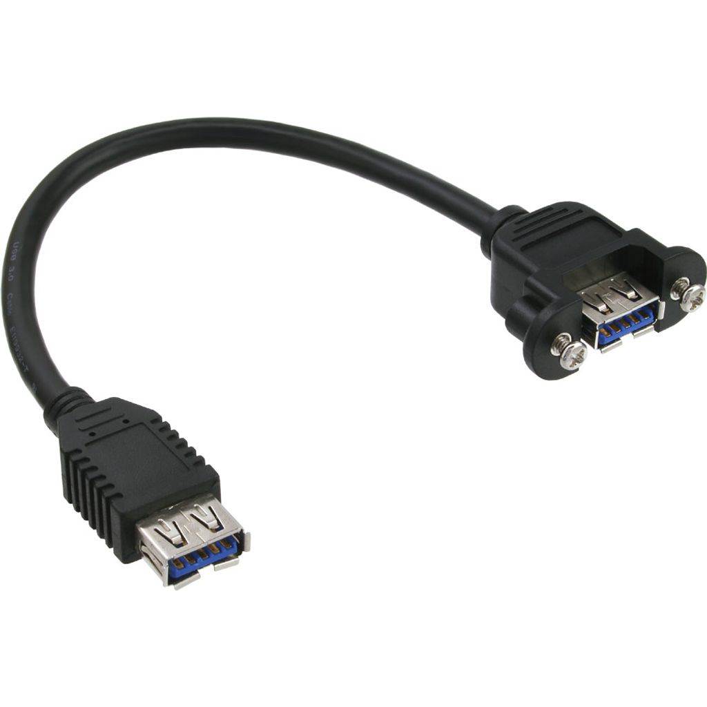 InLine USB 3.0 Adapterkabel, Buchse A auf Einbaubuchse A, 0,20m