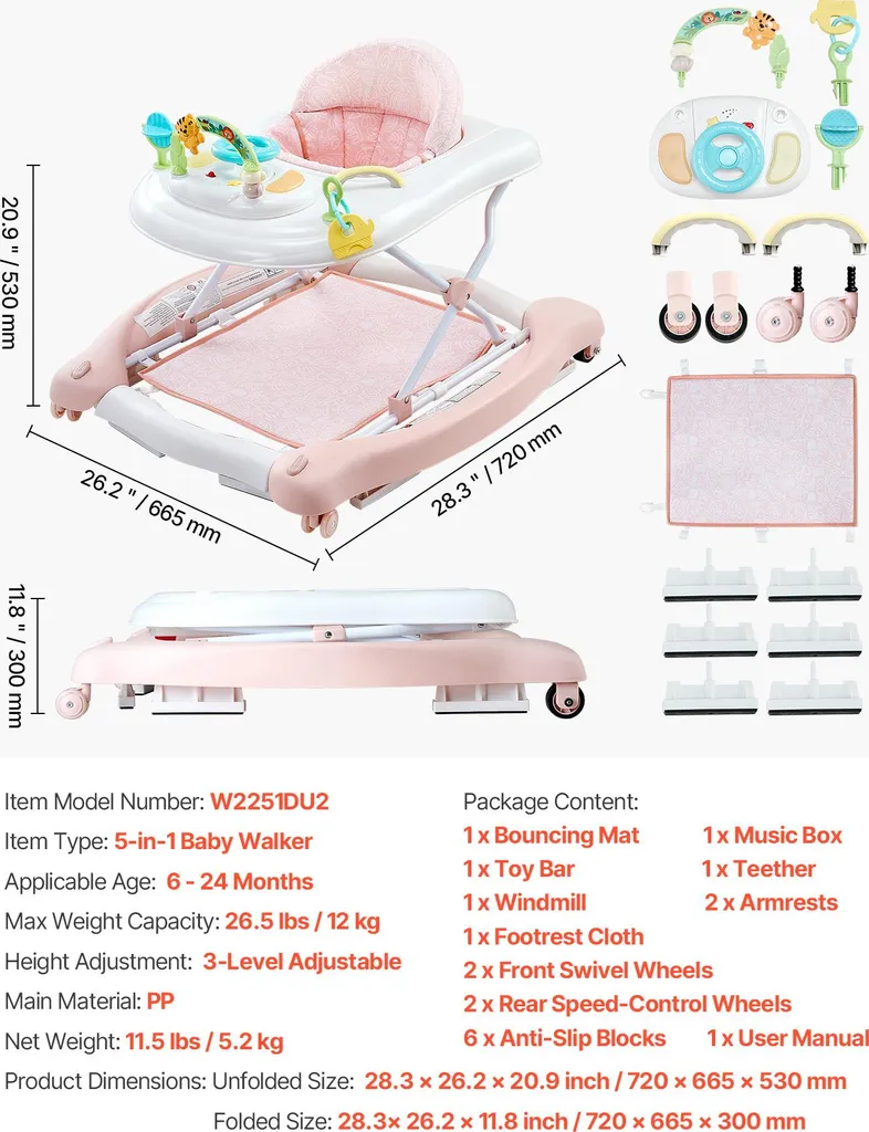 Trotteur Bébé Pliable Anti-Chute : Solution Idéale pour Petits Espaces - 7