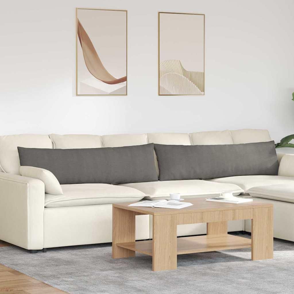 "Schlussverkauf" Sofakissen 2 Stück - Sitzauflage - Sitzpolster - Hellgrau 145x40 cm Cordstoff C5601