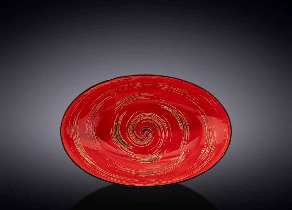 Wilmax Rosso 25cm WL-669240/A2 Ciotola Ovale Porcellana di Lusso - 2