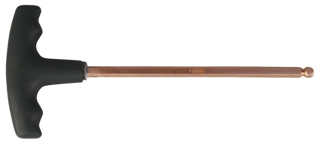 KS Tools BERYLLIUMplus Innensechskant-Winkelstiftschlüssel, T-Griff 4 mm ,mit Kugelkopf