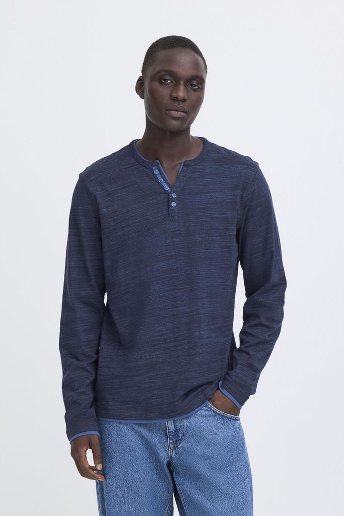 Blend BHKEVO Herren Longsleeve Langarmshirt Shirt Baumwollmischung regular fit