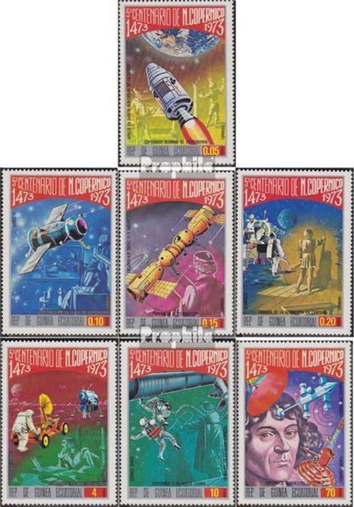 Briefmarken Äquatorialguinea 1974 Mi 329-335 (kompl.Ausg.) postfrisch Nikolaus Kopernikus